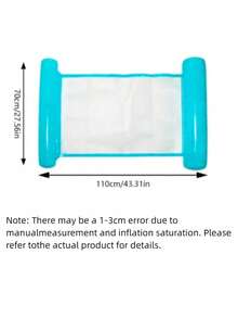 Inflatable Float Bed Double Tube PVC Lounge Mat, Pool Beach Lake Lounger For Relaxation Sunbathing, Summer Water Party Outdoor Fun, Portable Roll Up Easy Inflate, Pump Not Included - Double-tube Solid Color Floating Bed - View 9