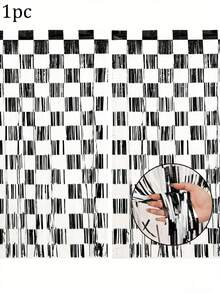 1 Or 2 Pieces Set Of Racing-Themed Metal Wire Curtains, Black-And-White Checkered Fringed Curtains, Racing-Themed Birthday Party Decorative Curtains, "Start The Race" Party Backdrop, Indoor/Outdoor Party Backdrop Decorations, And Photo Props - View 9