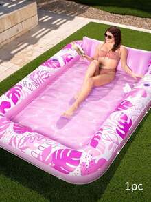 1pc Inflatable Pool Lounge Chair Sunbathing Float Bed With Spray Water Function Extra Large Adult Pool Float With Pillow Auto Spray Cooling 6 In 1 Air Mattress Raft For Pool Party Gift - Multicolor - View 13