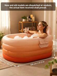 1pc Adult Portable Inflatable Bathtub With Foot Pump - Easy To Inflate And Drain, Suitable For Home Spa, Hot/Ice Bath, Foldable For Storage - Perfect Gift - A - View 3