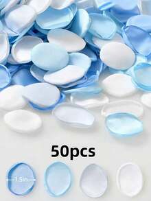 50/100/300/500Pcs Set Silk Sky Blue Mixed Rose Petals, Artificial Flower Petals For Wedding Aisle, Proposal, Bridal Shower, Table Decor - multicolor - View 7
