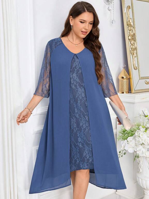 emery rose dresses Plus Size Dresses｜Emery Women's Casual Floral Print Round