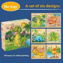 Wooden Block Puzzle Toddler 1-3-5 Years Kid Montessori Learning Games Educational Interactive Toys, Preschoolers Cube Puzzle - Multicolor - View 18