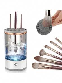 1PC USB Powered Makeup Brush Cleaner, Automatic Makeup Brush Cleaning Tool, Quickly And Deeply Cleans Various Types Of Makeup Brushes, Portable Design For Travel And Home Use - multicolor - View 2