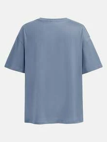 Girlism 青少年女孩 T-Shirt 套裝 2件/組 春夏新款 純色套裝 2件短袖 + 2件百慕達短褲套裝，4件套，休閒時尚 寬鬆 T-Shirt + 緊身單車短褲套裝 - 彩色 - 查看 6