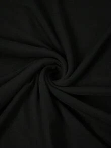 SHEIN Clasi 女款網紗拼接百褶休閒極簡風派對洋裝 - 黑色 - 查看 7