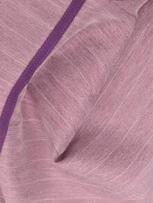 Nöista Chaqueta con ribete de detalle en contraste - Rosa Fucsia - View 12
