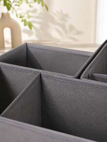 Dark Gray Foldable Storage Box Fabric Closet Organizer Drawer Divider For Clothes Underwear Bras Socks Lingerie Dark Gray Space Saving Wardrobe Storage Home Decor Dorm Room Essential Household Gift - dark gray - View 8