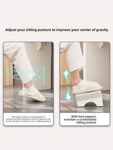 1pc Under Desk Foot Rest - PP Material Footrest Tool | Non-Slip Bottom Perfect Fit | Relieve Fatigue From Prolonged Sitting | Foot Support Pedal - Multicolor - View 11