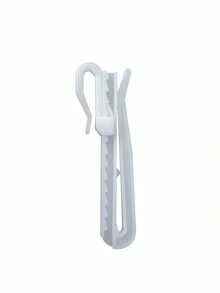 20/30/50/100PCS White Plastic Adjustable Pleated Curtain Hook Clips With Clamps For Drapes Door Curtains Shower Curtains Rustproof Durable Lightweight Easy Install Multipurpose Home Bathroom Window Decor Accessories - multicolor - View 3