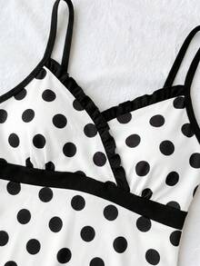 SHEIN 青少年女孩修身拼接細肩帶背心與吊帶上衣 - 彩色 - 查看 4