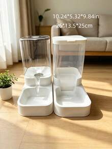 1 cái Máy cho ăn/uống tự động cho thú cưng, Hộp đựng và phân phối thức ăn cho mèo/chó - 1pcs 1.3kg feeder + 1pcs 3.3L nước feeder - Xem 3