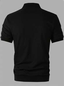 Manfinity Homme 男士拼色休閒百搭日常短袖 Polo 衫 - 彩色 - 查看 2