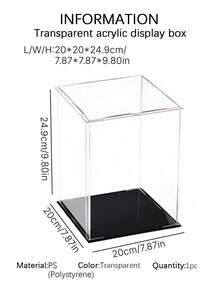Transparent Acrylic Display Boxes, Available In 11 Sizes, Diy Assembly, Suitable For Displaying Models, Building Blocks, Crafts, And Souvenirs, And Providing Dust Protection. - 5mm Black PVC Base - View 18