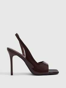 CUCCOO SZL Women's Shoes Fashion Dark Brown Simple Back Strap Stiletto Sandals Suitable For Commuting Dating Vacation Party And Other Occasions To Wear - coffee color - View 2