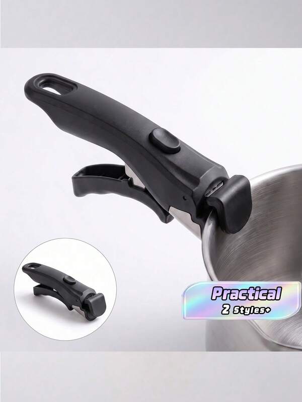 Pince universelle épaissie pour poignée de casserole - Outil de levage de couvercle en métal durable avec prise ergonomique, résistant à la chaleur, amovible, convenant à la plupart des casseroles et poêles de cuisine intérieure/extérieure