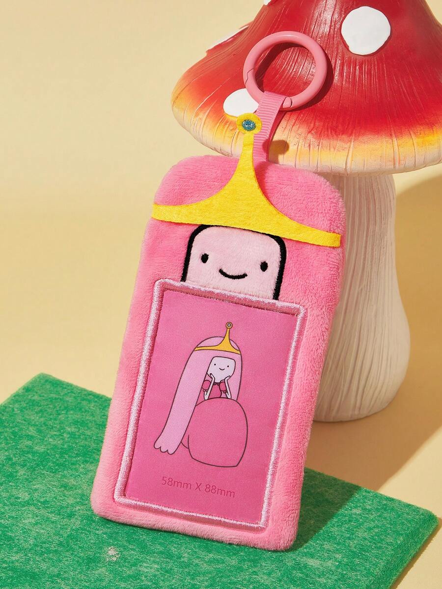 ADVENTURE TIME X SHEIN Crown Card Bag, Cute Shape, Suitable For Putting Idou Small Cards, Work Cards, Campus Cards, Transportation Cards, Etc., Transparent PVC Window Design, Can Be Hung On The Bag - Adventure Treasure - View 1