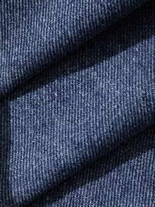 Livesso Curve Celana Pendek Denim Biru Pudar dengan Pinggang Semi Elastis, Potongan Lebar dan Lipatan di Bagian Bawah, Cocok untuk Musim Panas. - Medium Wash - View 8