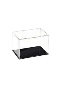 Transparent Acrylic Display Boxes, Available In 11 Sizes, Diy Assembly, Suitable For Displaying Models, Building Blocks, Crafts, And Souvenirs, And Providing Dust Protection. - 5mm Black PVC Base - View 11
