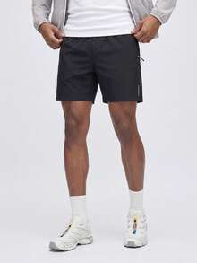 Nelvento Soul Boyfriend Style Men's Elastic Waist Sports Gym Shorts Jogger Shorts, Lightweight - Black - View 3