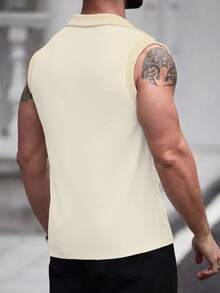 Manfinity Homme 男士 1 件寬鬆百搭上衣，適合日常穿著、通勤、疊穿與外穿，成熟版型，休閒、運動、日常通勤與度假皆適用，送給男友、丈夫的完美禮物，情侶款 - 杏色 - 查看 2