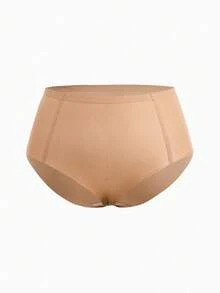 Slumbrini 3pcs Plus Size Women Seamless Ribbed Breathable High Elastic Panties, Mid Waist Full Coverage Comfort Thin Underwear, For Workout And Home Use - Multicolor - View 6