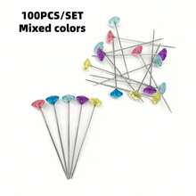 100pcs Crystal Rhinestone Head Pins With Plastic Box, Used For Wedding Sewing Diy Craft Decoration - Transparent 100pcs/box - View 15