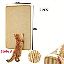 1PC/2PCS Cat Scratch Pad, Sisal Cat Scratching Pad, Natural Cat Anti-Slip Pad, Claw And Tooth Care, Sun, Cat Mat, Cage Cat Chew Toy, Cat Pet Cage, Bedding, Bite And Sleep Nesting, Suitable For Small Animals The Border Color Is Random - Style A - View 14
