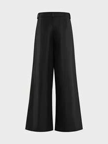 AXEPEAK Men's Solid Color Casual Versatile Daily Wear Long Pants - Black - View 3