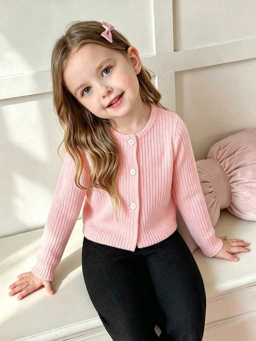 SHEIN Young Girl Pink Elegant Cute Sweet Princess Style Autumn Daily Wear, Back To School, Academic Holiday, Random 1 Pc Sent - Pink - View 1