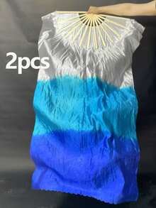 Stage Performance Dance Fan Flowing Silk Dance Fan Colorful Dancing Fabric Fans For Dancers Stage Performances Wedding Shows Square Dancing Performance Dance Events Also Suitable As Mother's Day Gift Dance Stuff Dance Accessories - Multicolor - View 17