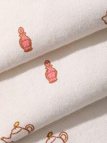 Dazy Kids HELLO KITTY | DAZY Girls' Washed Denim Straight Leg Casual KT Print Pants - Beige - View 8
