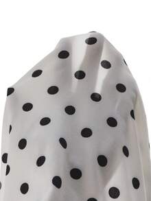 SHEIN Teen Girls Teenage White Black Polka Dot Lace Short Sleeve Personalized Elegant Charm, Summer, Knit, Back To School, Vacation,3 Pack - White - View 6