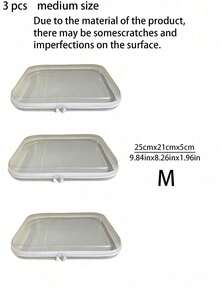3 Pieces Set Including Transparent Hard-Shell Zipper Storage Box, Transparent Zipper Storage Bag, Double-Layer Rigid Plastic Zipper Pouch, PET Travel Cosmetic Storage Bag, Portable Toy Organizer Storage Case - White - View 14