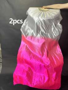Stage Performance Dance Fan Flowing Silk Dance Fan Colorful Dancing Fabric Fans For Dancers Stage Performances Wedding Shows Square Dancing Performance Dance Events Also Suitable As Mother's Day Gift Dance Stuff Dance Accessories - Multicolor - View 18