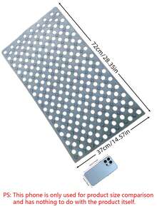 Quick Dry Non-Slip Round Shower Mat With Holes, PVC Material With Fast Drainage, Smooth Surface, Bath Accessory For Bathtub Shower Room, Ideal For Home & Hotel Modern Bathroom Decor - multicolor - View 3