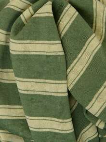 Nöista Stripes Long Sleeve With Lace Detail On The Bottom Hem - Green - View 10