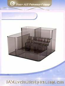 Nail Art Tool Organizer Transparent Plastic Portable Storage Box For Drill Bits Files Brushes Holders Manicure Salon Home Use Sponge Container Rectangular Clear Case - View 7