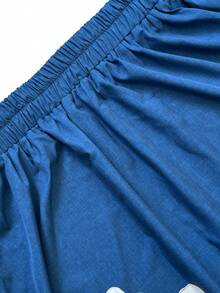 SHEIN Holidaya Rok Gaya Liburan Motif Bunga Terbaru Musim Panas - Biru - View 4