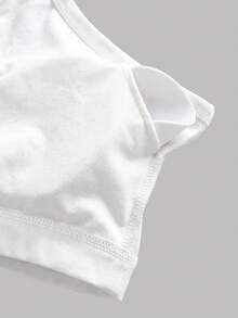 SHEIN Girlism 青少年女孩內衣與胸罩 3件/組 新款極簡休閒加墊親膚舒適內衣學生胸罩套裝，適合四季，返校季 - 白色 - 查看 5
