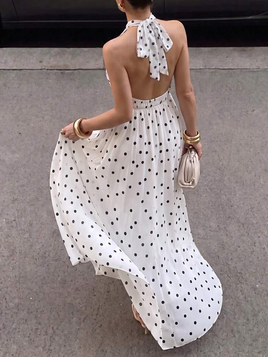 Selianne 2026 New Women's Spring/Summer Halter Neck White And Black ...
