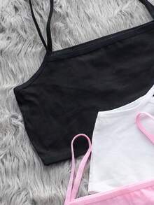 Tween Girl Capybara Print Wireless Bralette 4pcs Set - Multicolor - View 3