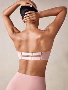 Veilyse Comfortable Strapless Women's Bra, Wireless Backless Design Thin Sports Bralette - Apricot - View 2