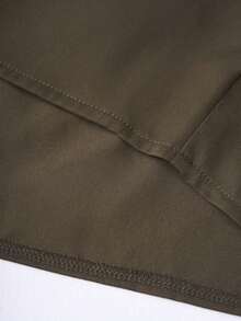 PAVTROS Men's Solid Color V-Neck Single-Breasted Casual Vest - Army Green - View 4