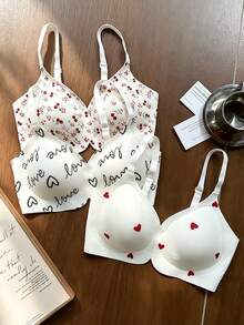 Dream Adore Set Pakaian Dalam Wanita Tanpa Jahitan Bermotif Nyaman, 3 Potong - MultiWarna - View 8
