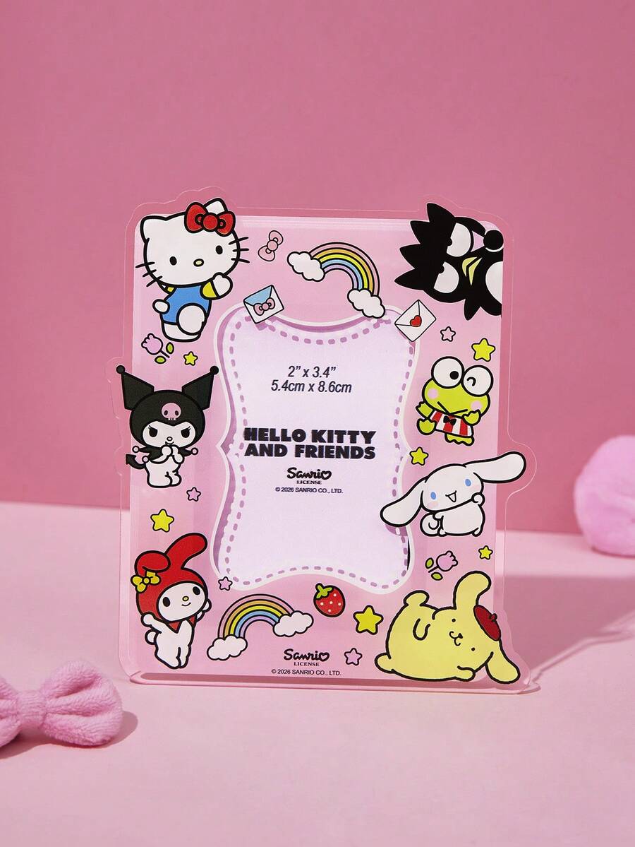 HELLO KITTY AND FRIENDS | SHEIN Cartoon Photo Frame Holder, Refrigerator Sticker, Acrylic Photo Frame, Suitable For Photo Display, With Refrigerator Sticker, Gifts, Gift Ideas - Multicolor - View 1