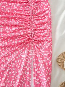 Emery Rose Kids Emery Rose Kids 女童碎花两件套，吊带背心和百褶裙，夏季 - 粉色 - 查看 4