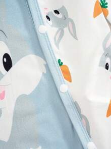 LOONEY TUNES X SHEIN Baby Boy Letter Cartoon Print Casual Daily Wear Jumpsuit Long Pants - Blue - View 4