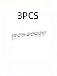 3/6/12 Pack Wall Mounted Clear Acrylic Jewelry Storage Hooks, Durable Polished Plastic Multi-Purpose Jewelry Hanger Organizer For Necklaces Earrings Rings Bracelets, Space Saving Wall Hanging Jewelry Rack For Bathroom, Ideal Gift Option - Multicolor - View 11