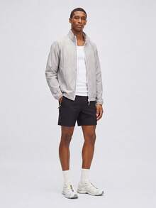 Nelvento Soul Boyfriend Style Men's Elastic Waist Sports Gym Shorts Jogger Shorts, Lightweight - Black - View 6